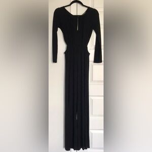 Ladies Black Jumpsuit Wide Leg